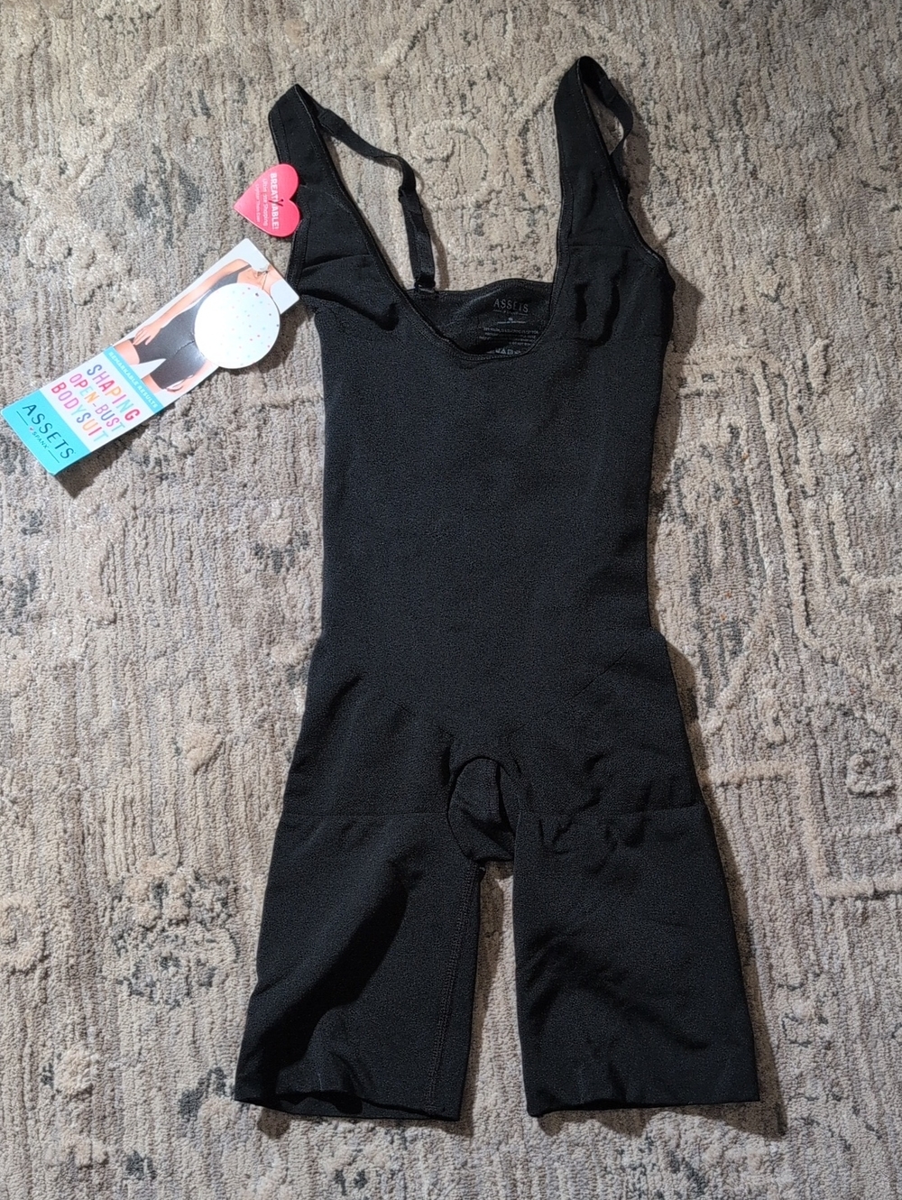 Assets By Spanx Black Full-Body Shaping Bodysuit